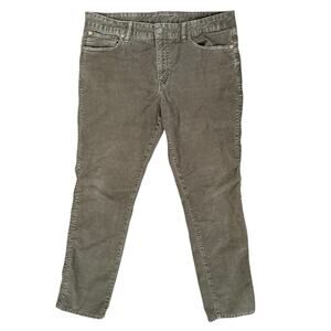 American Eagle Flex Corduroy Pants Men 36x30 Army Green Stretch Casual Preppy‎
